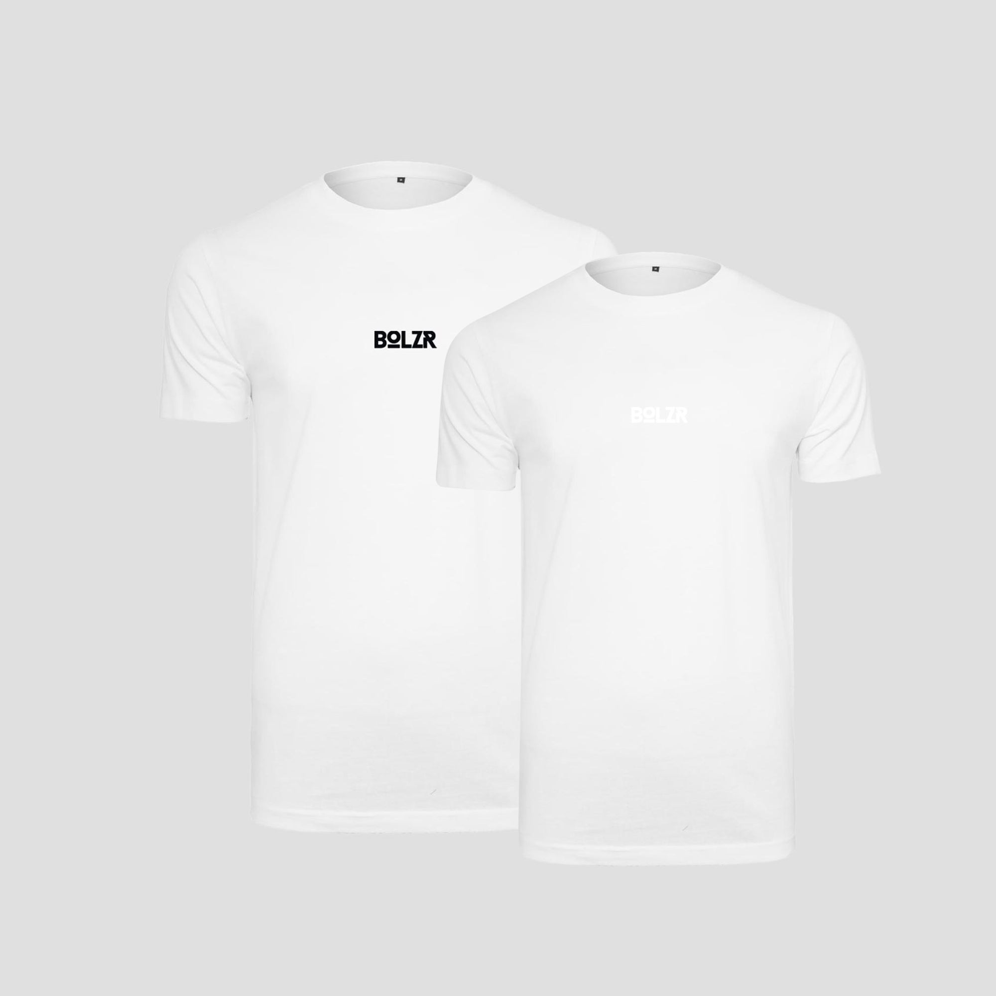 BOLZR RED Bundle I [Classic T-Shirt White & Black / Classic T-Shirt White & White]