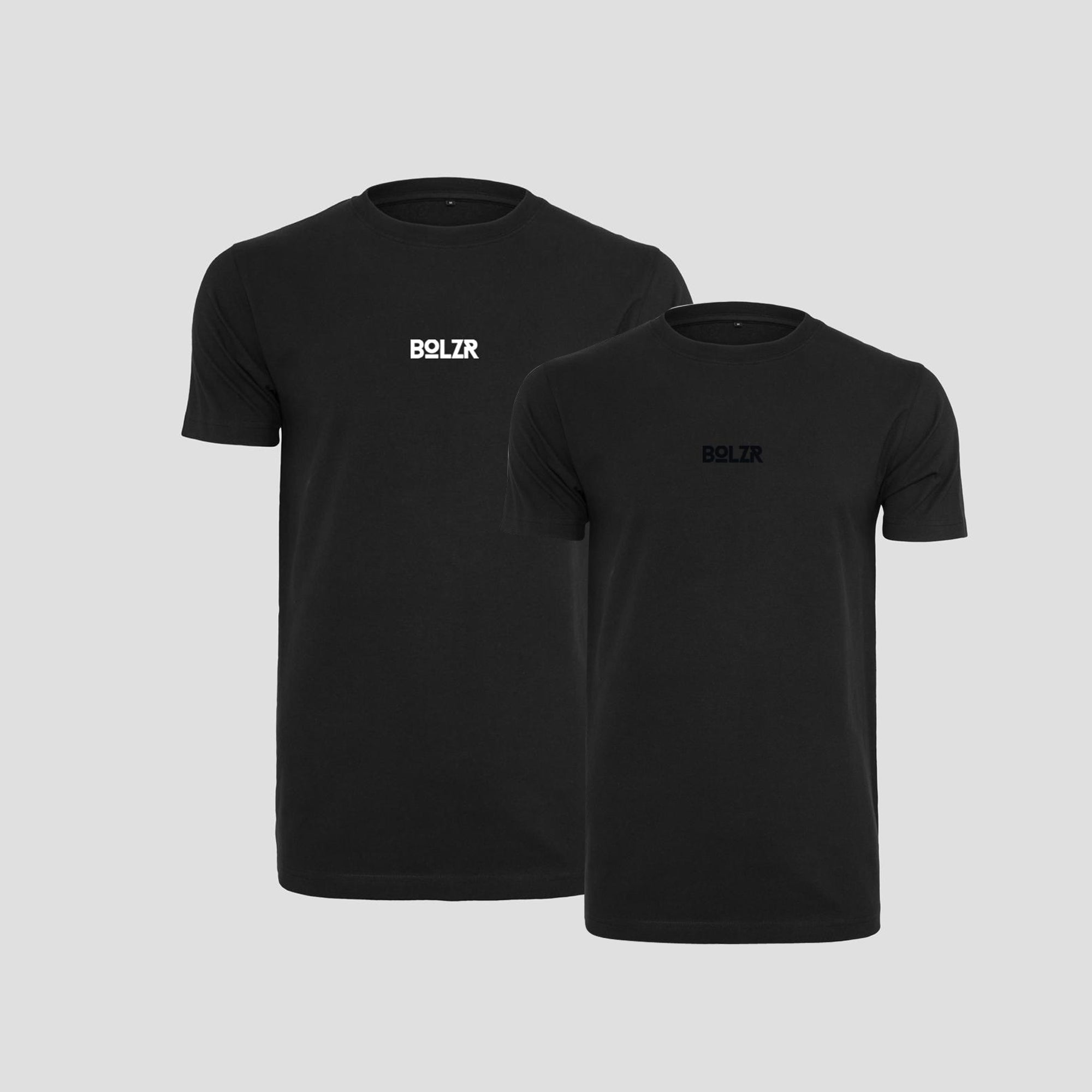 BOLZR RED Bundle I [Classic T-Shirt Black & Black / Classic T-Shirt Black & White]