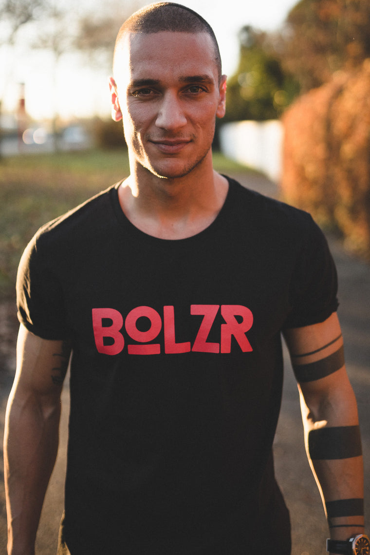 Bolzr T-Shirt | Black & Devil Red