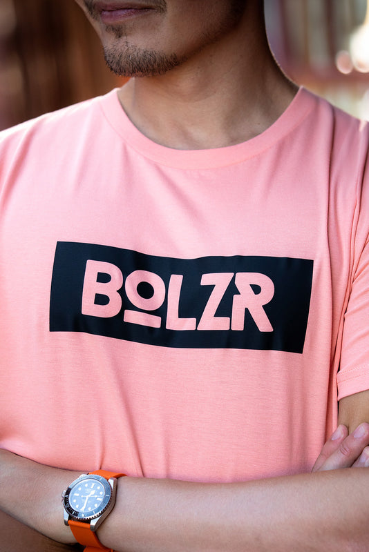 Bolzr T-Shirt | Sunset-Orange & Schwarz