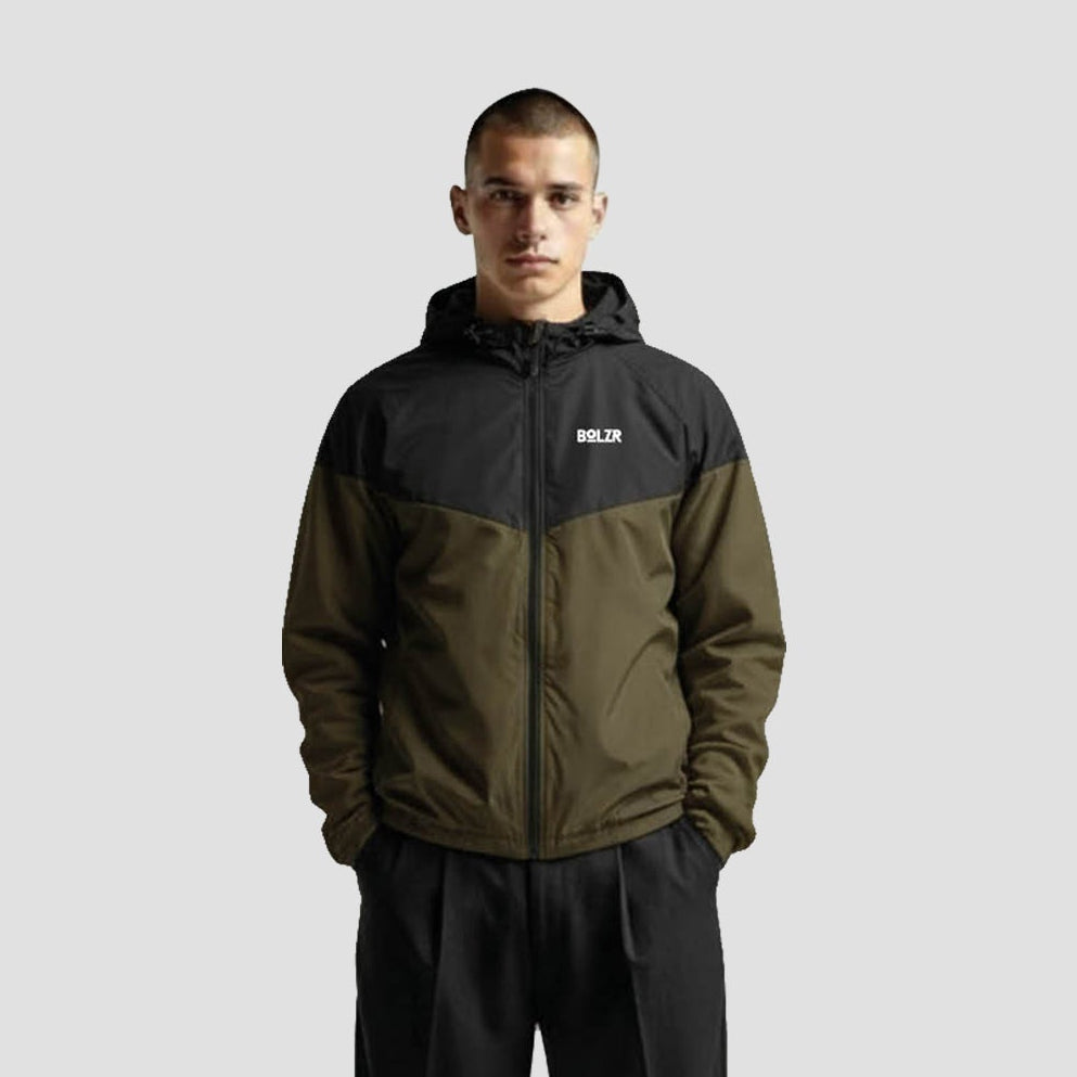 BOLZR Red Classic Windrunner [Black/Olive]