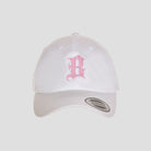 BOLZR Low Profile Cotton Twill Dad Cap [White / Pink]