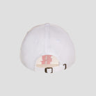 BOLZR Low Profile Cotton Twill Dad Cap [White / Pink] Back