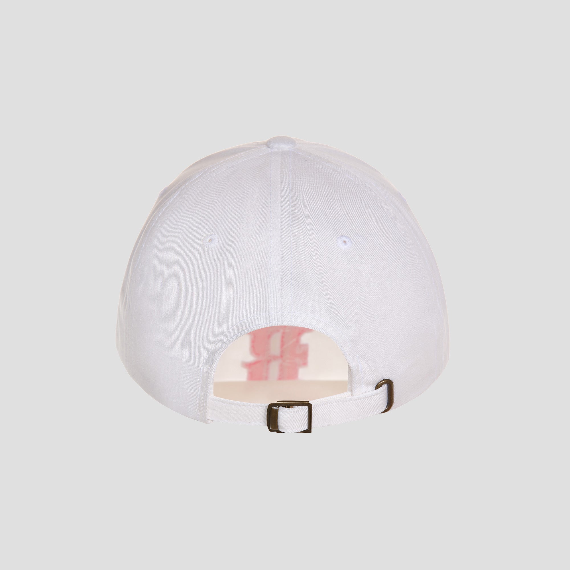 BOLZR Low Profile Cotton Twill Dad Cap [White / Pink] Back