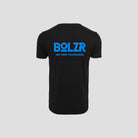 BOLZR RED T-Shirt [Black/Neon Blue- Backprint]
