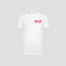 BOLZR RED T-Shirt [White/Neon Pink ]