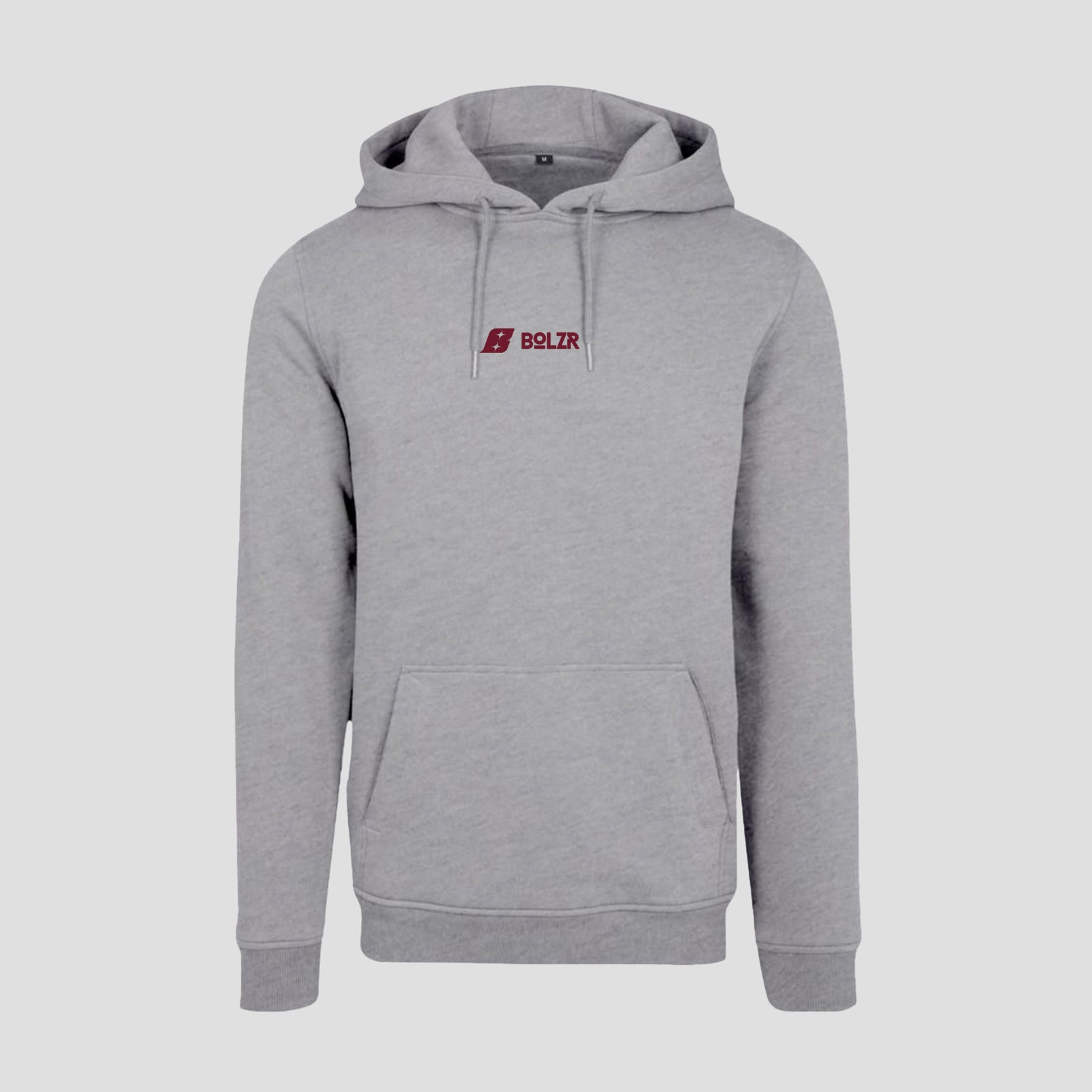BOLZR Red Classic Hoodie [Heather Grey]
