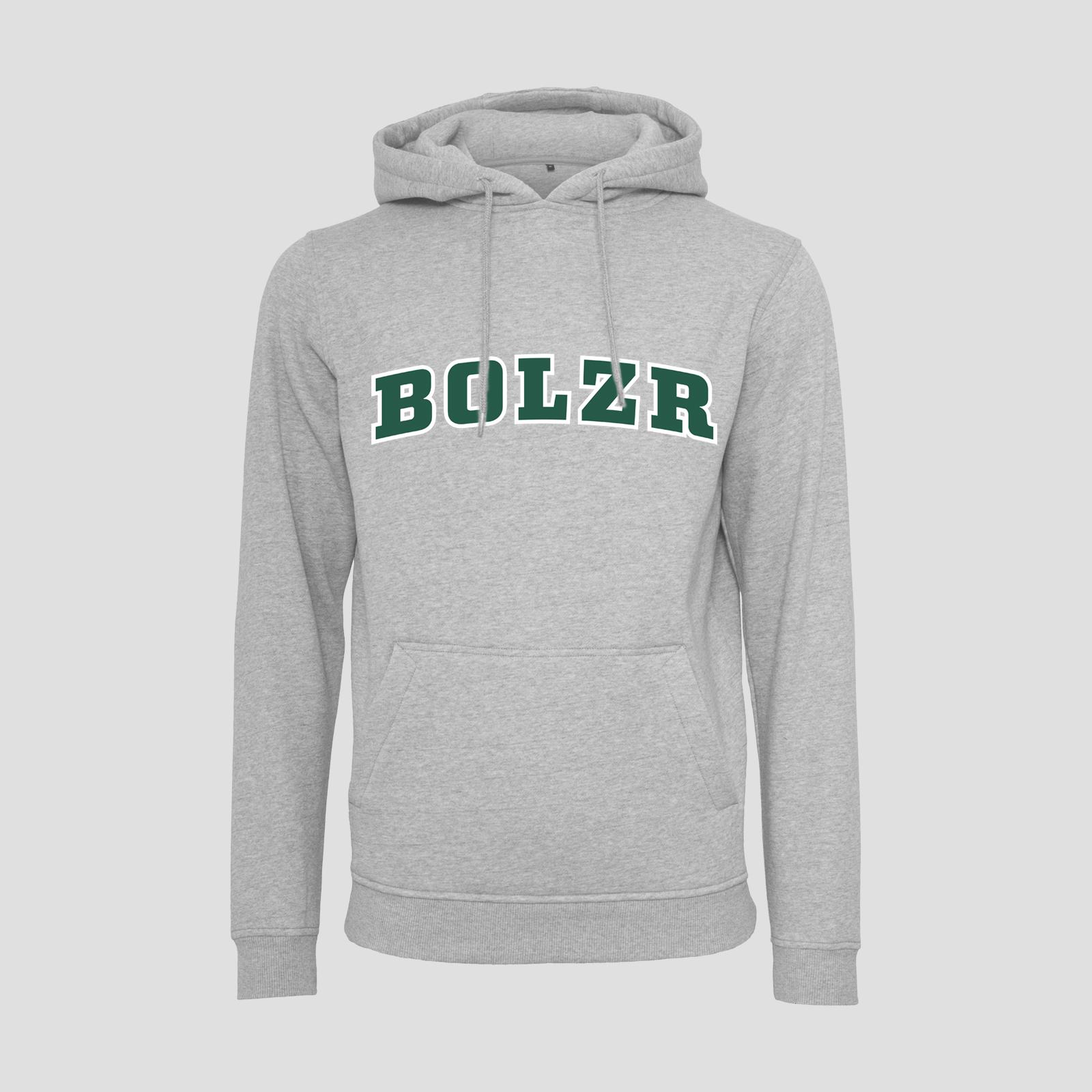 BOLZR Red College Hoodie [Heather Grey]