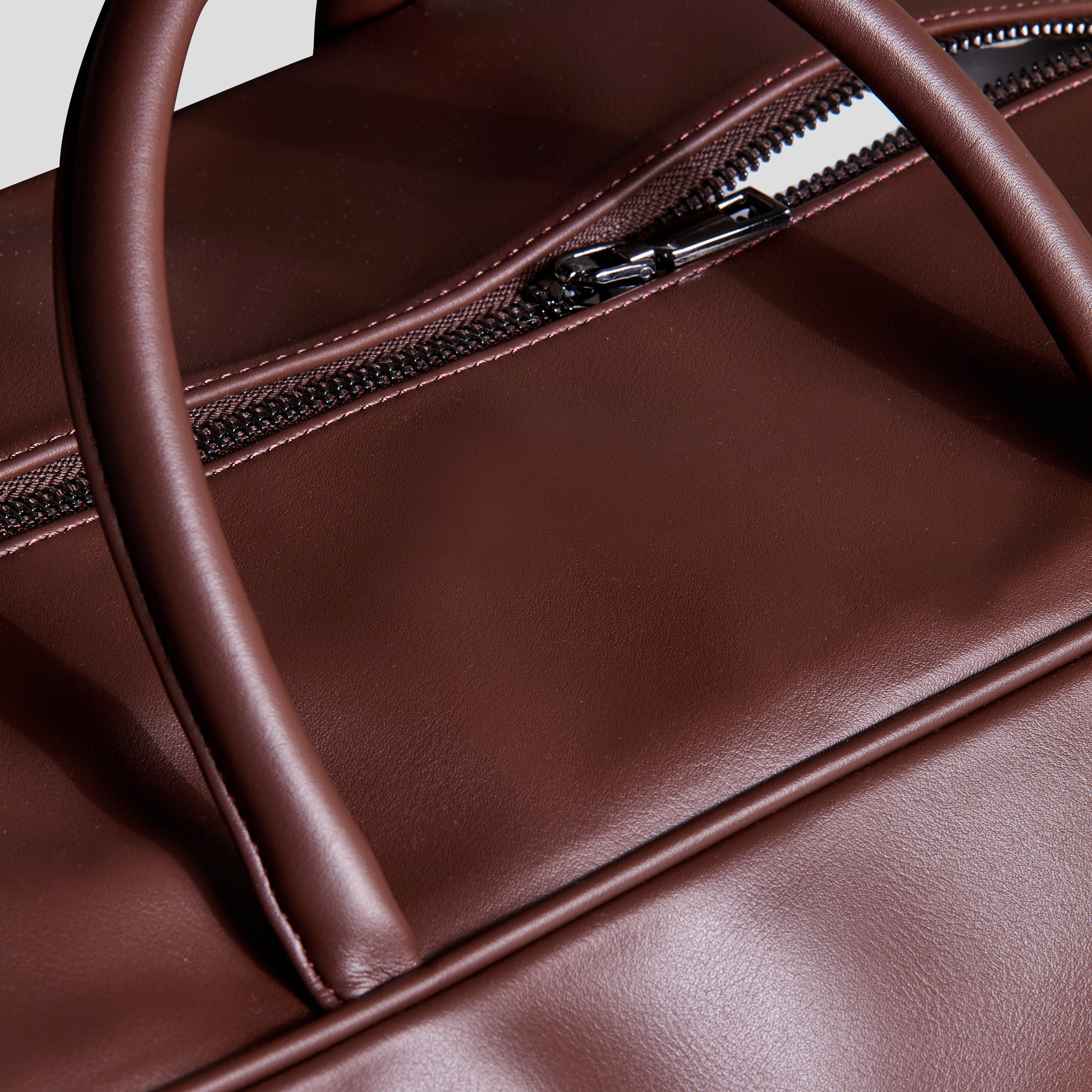 BOLZR Reisetasche Weekender [Dunkelbraun] Vegan Leder