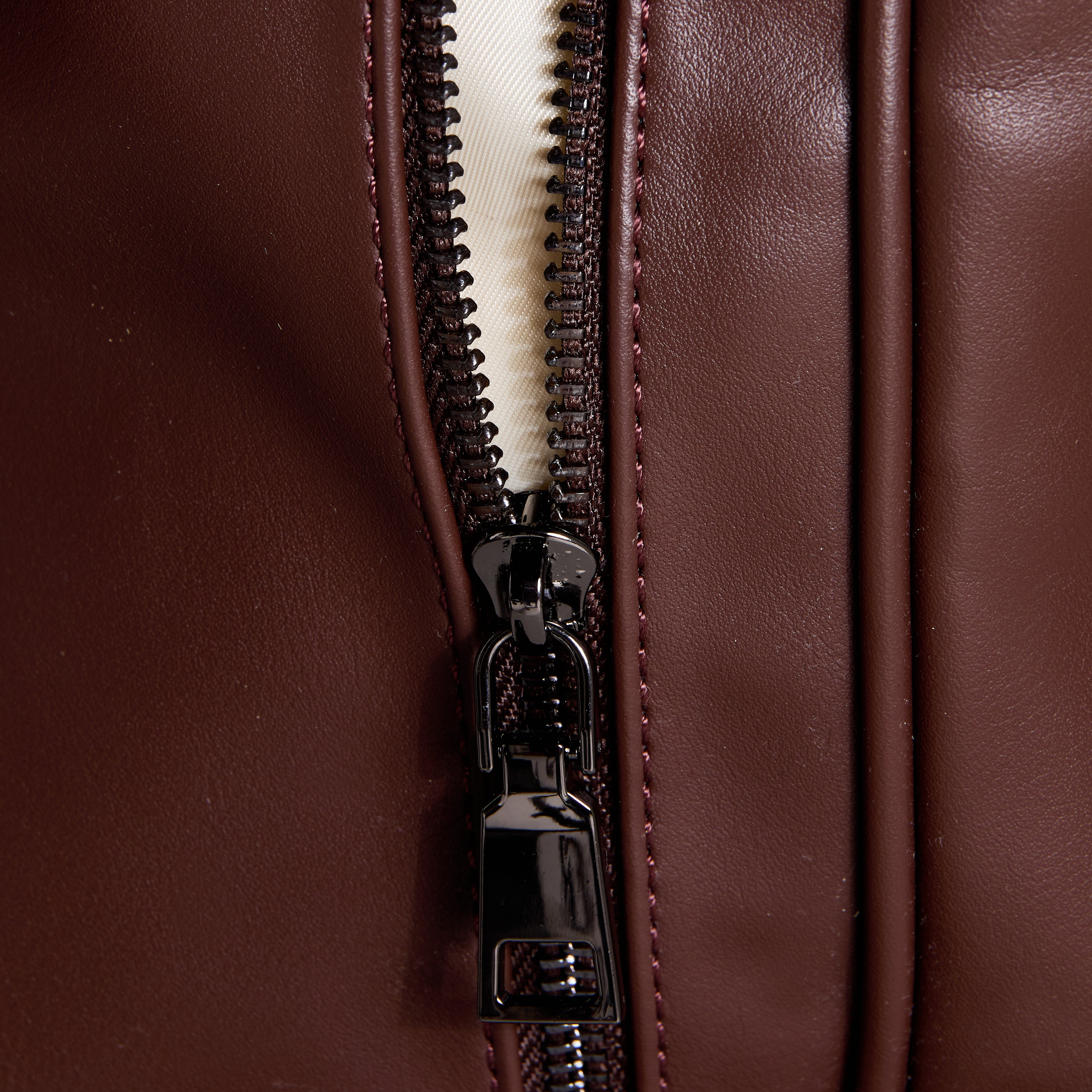 BOLZR Rucksack veganes Leder Reissverschluss