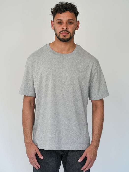 Bolzr Embroidered Relaxed Fit Shirt | Grey