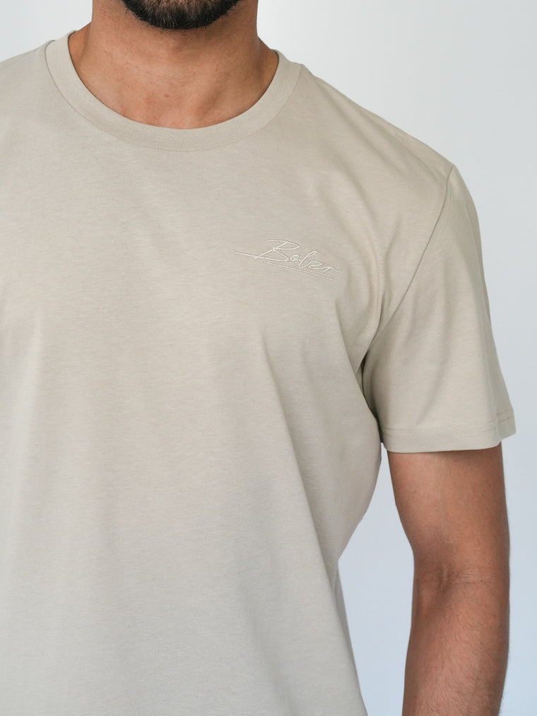 Bolzr Embroidered T-Shirt | Desert Dust