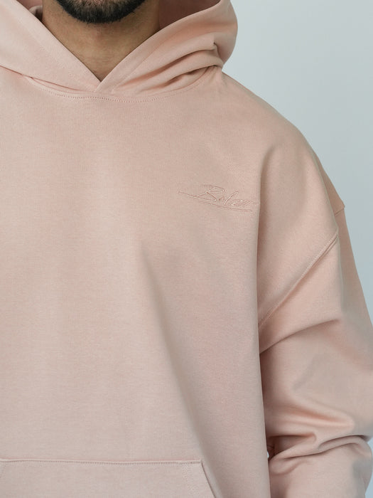 Bolzr Embroidered Hoodie  | Peche | Oversized
