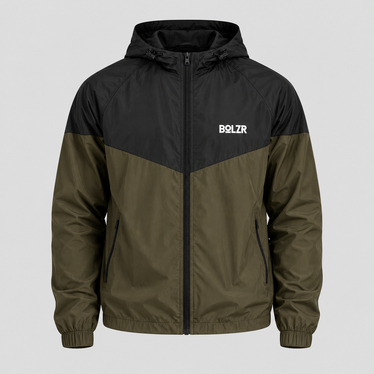 BOLZR Red Classic Windrunner [Black/Olive]