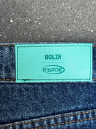 Robert Andrich Kidrob Heavy Denim Jorts [Blue washed] BOLZR  Detail Logo back