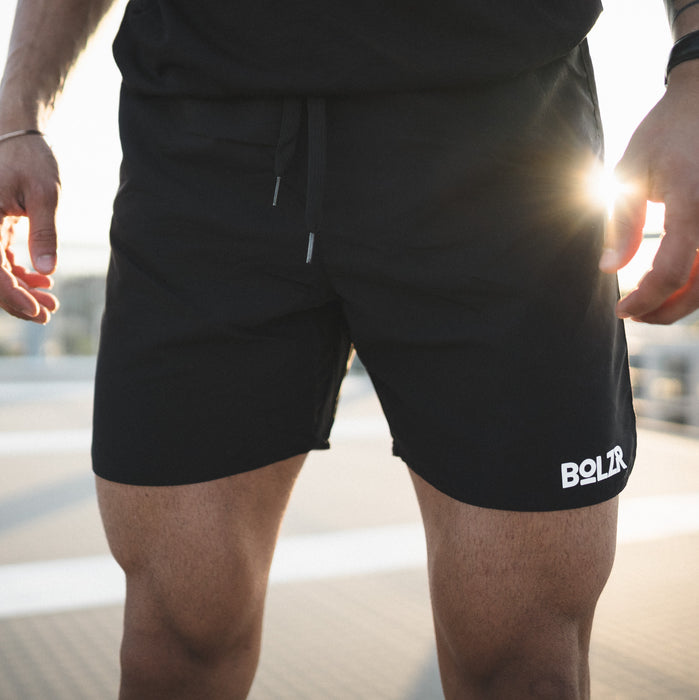 Bolzr swim shorts | outdoor pool | Black