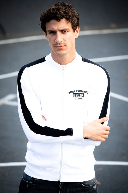 Bolzr track jacket | White | Retro