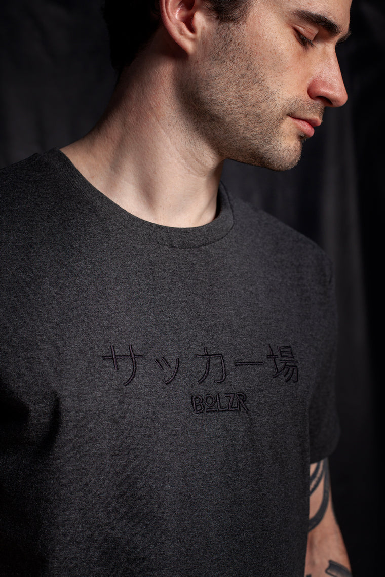 Bolzr T-Shirt JAPAN | Dark gray with embroidered logo